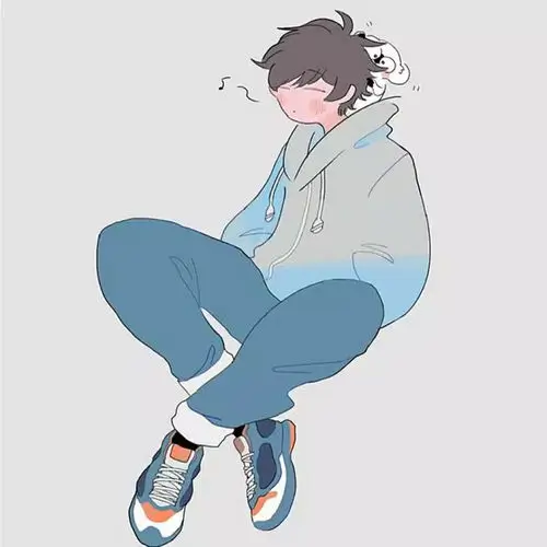 观众拾片人的头像占位图，雾灰街景与灯箱